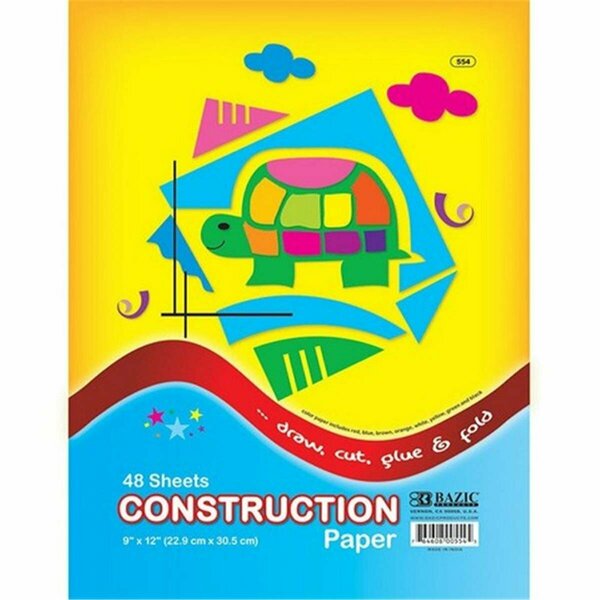 Bazic Products Bazic 48 Ct. 9-inch X 12-inch Construction Paper, 48PK 554